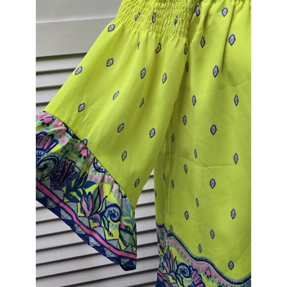 Lilly Pulitzer Fawna Top Womens Medium Off Shoulder Blouse Pineapple Rivera Loro - Picture 2 of 7
